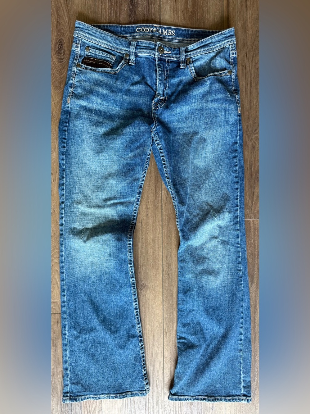 Cody James Jeans Mens 34x32 Blue Bootcut Stretch Medium Wash Western Denim
